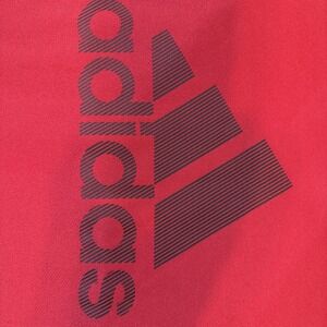 Adidas Hoodie Men's Performance Medium Red Trefoil Logo Long Sleeve Pullover